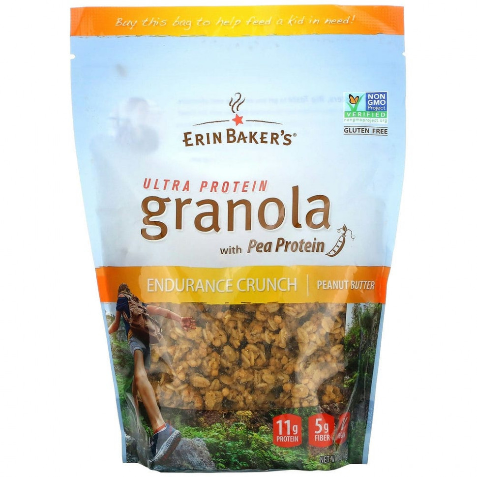 ���� ������ (Iherb) Erin Baker's, Ultra Protein Granola � ��������� ���������, ���������� �����, 340 � (12 �����), ������ �� 1860 ���