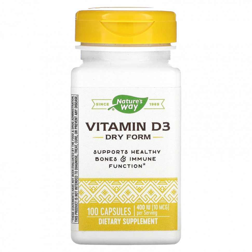 ���� ������ (Iherb) Nature's Way, ������� D3, ����� �����, 10 ��� (400 ��), 100 ������, ������ �� 1680 ���