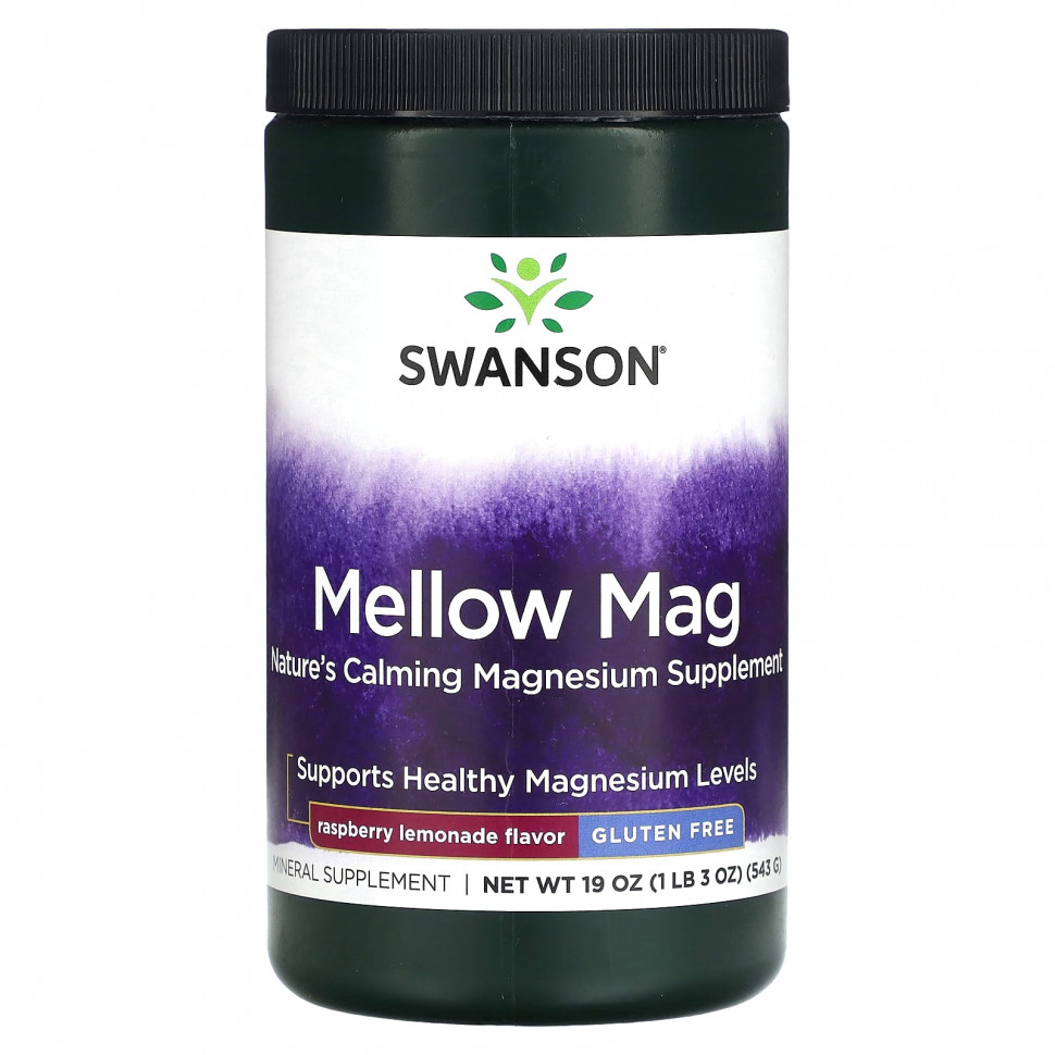 ���� ������ (Iherb) Swanson, Mellow Mag, ��������� �������, 543 � (19 �����), ������ �� 5550 ���