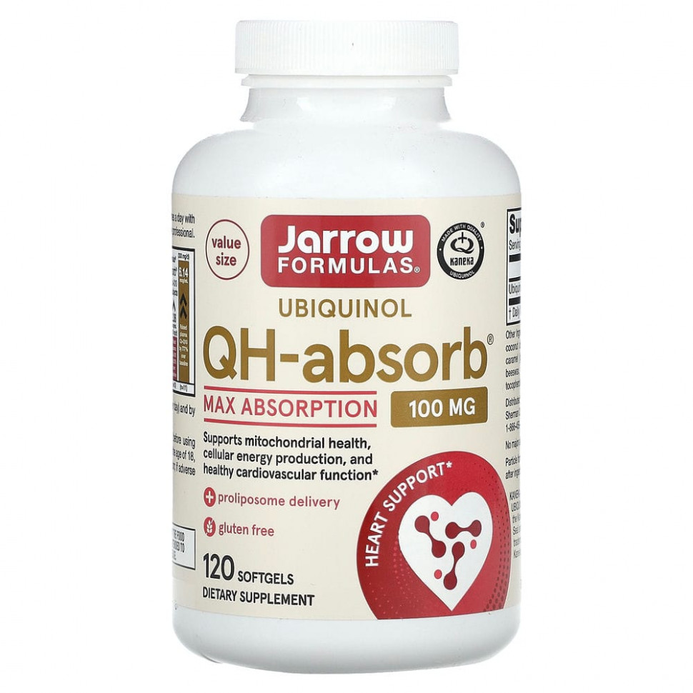 ���� ������ (Iherb) Jarrow Formulas, �������� QH-Absorb, 100 ��, 120 ������ ����������� ������, ������ �� 12030 ���