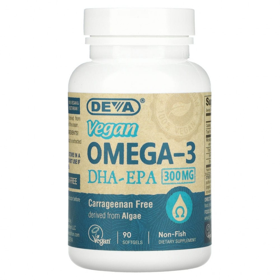   (Iherb) Deva,  -3, -, 300 , 90       -     , -, 