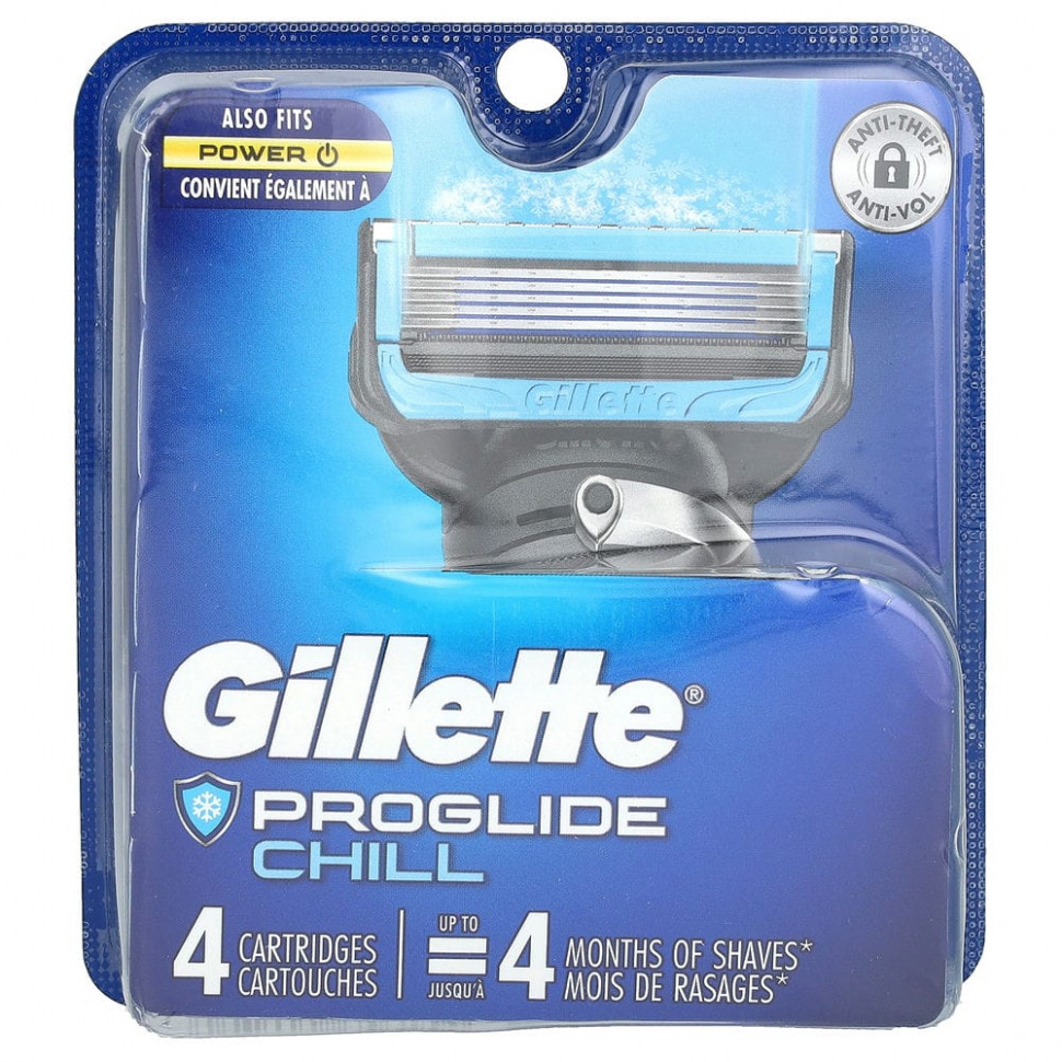   (Iherb) Gillette,     Fusion5 Proshield, Chill, 4     -     , -, 