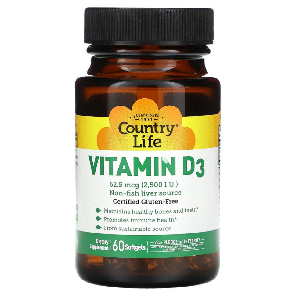   (Iherb) Country Life,  D3, 62,5  (2500 ), 60      -     , -, 