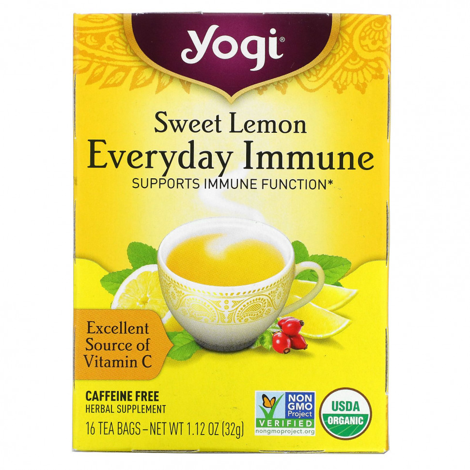 ���� ������ (Iherb) Yogi Tea, Everyday Immune, ��� ��� ��������� ���������� �� ������ �������� ������, ��� �������, 16 ������ ��������� �� 32 � (1,12 �����), ������ �� 930 ���