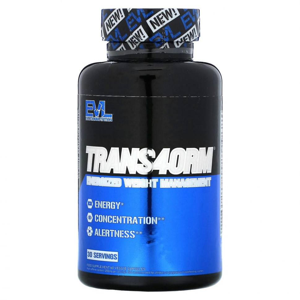 ���� ������ (Iherb) EVLution Nutrition, Trans4orm, ���������� ��������� ����, 60 ������������ ������, ������ �� 2550 ���