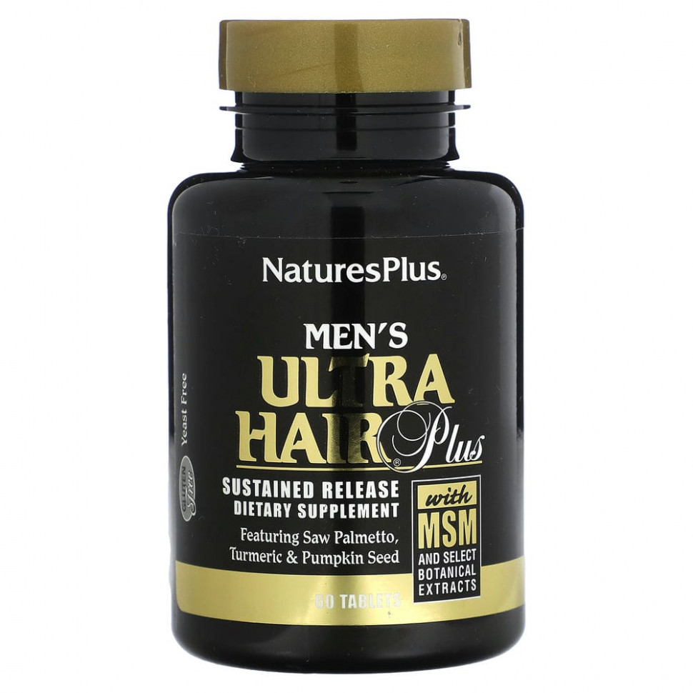   (Iherb) NaturesPlus, Men's Ultra Hair Plus,      , 60     -     , -, 