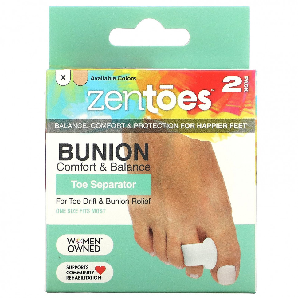 ���� ������ (Iherb) ZenToes, Toe Separator, Bunion Comfort & Balance, ������������� ������, 2 ��. � ��������, ������ �� 1030 ���