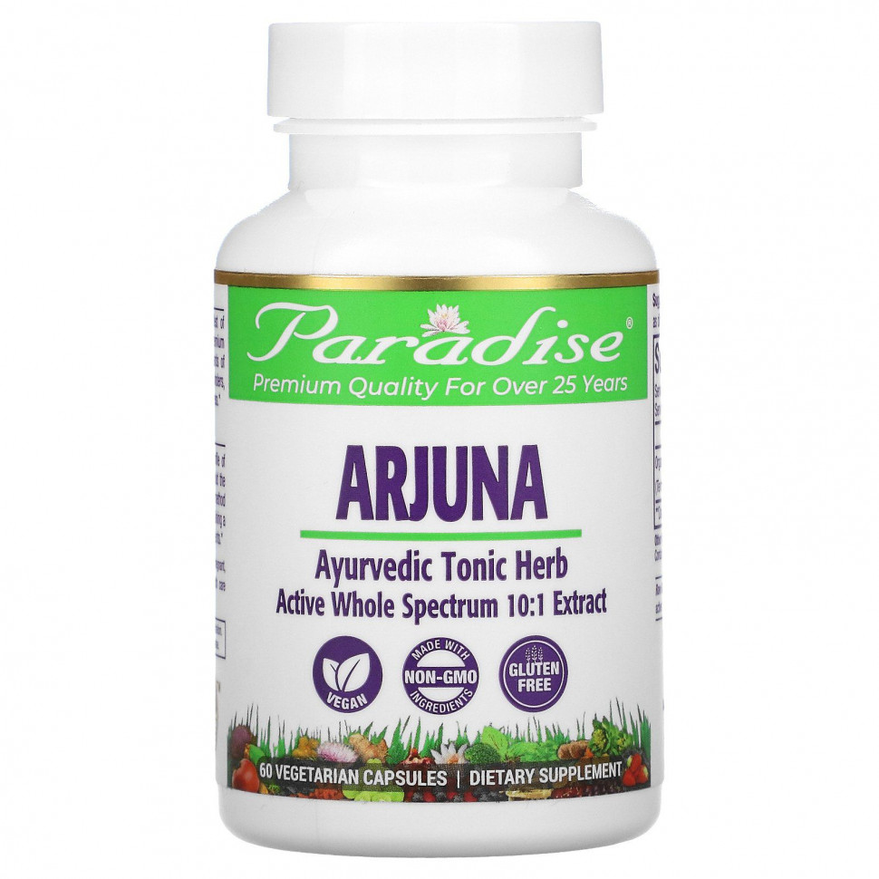   (Iherb) Paradise Herbs, Arjuna, 60      -     , -, 