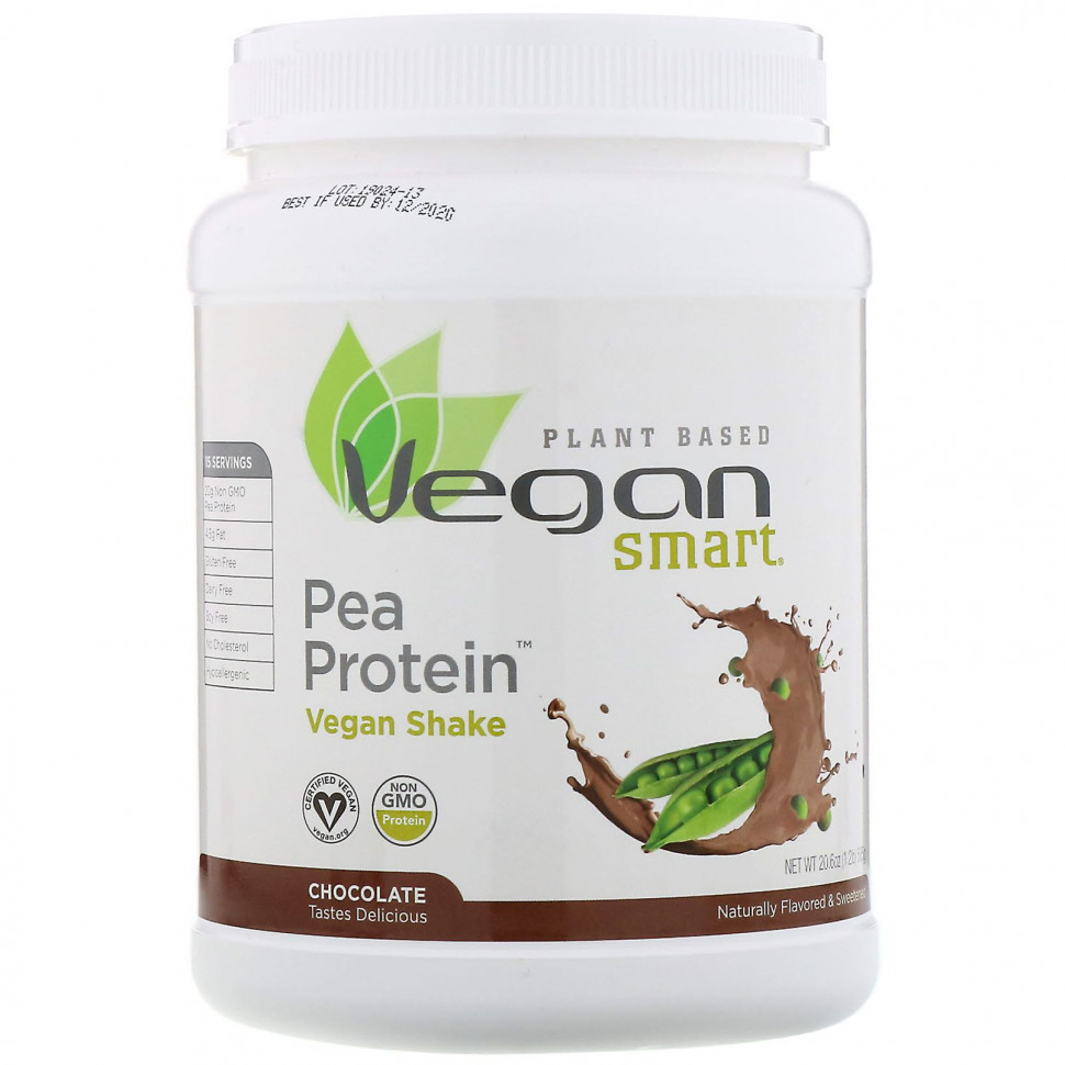 ���� ������ (Iherb) VeganSmart, Pea Protein, ��������� ����, �������, 585 �, ������ �� 4850 ���