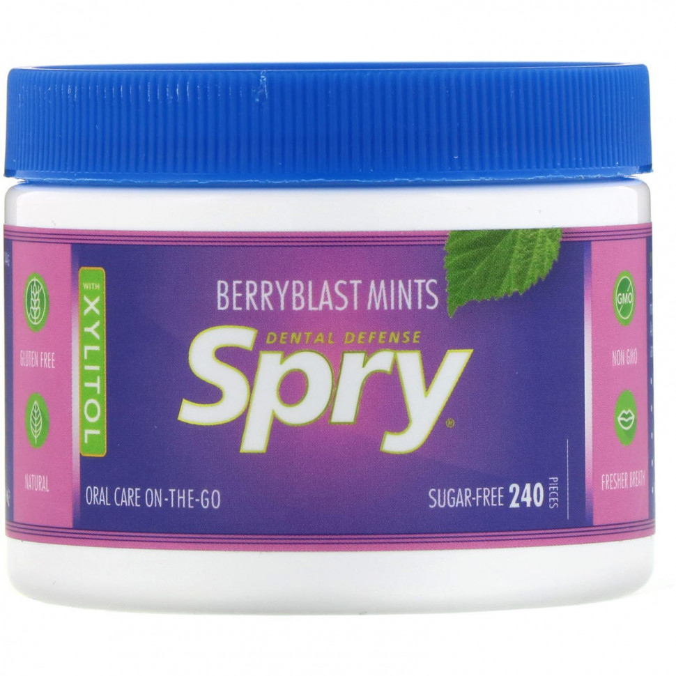 ���� ������ (Iherb) Xlear, Spry, ����� � ����, ��� ������, 240 ��. (144 �), ������ �� 2020 ���