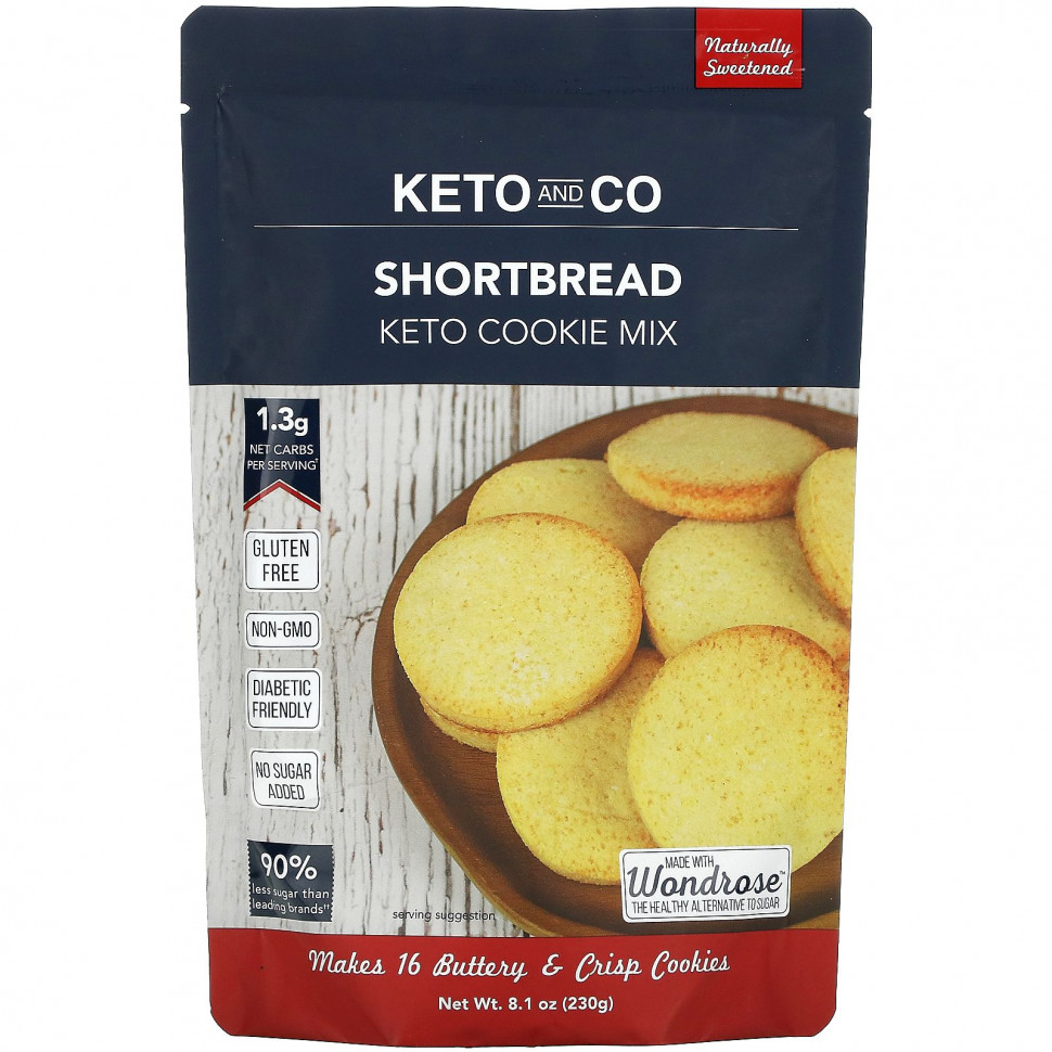   (Iherb) Keto and Co, Keto Cookie Mix,  , 230  (8,1 )    -     , -, 