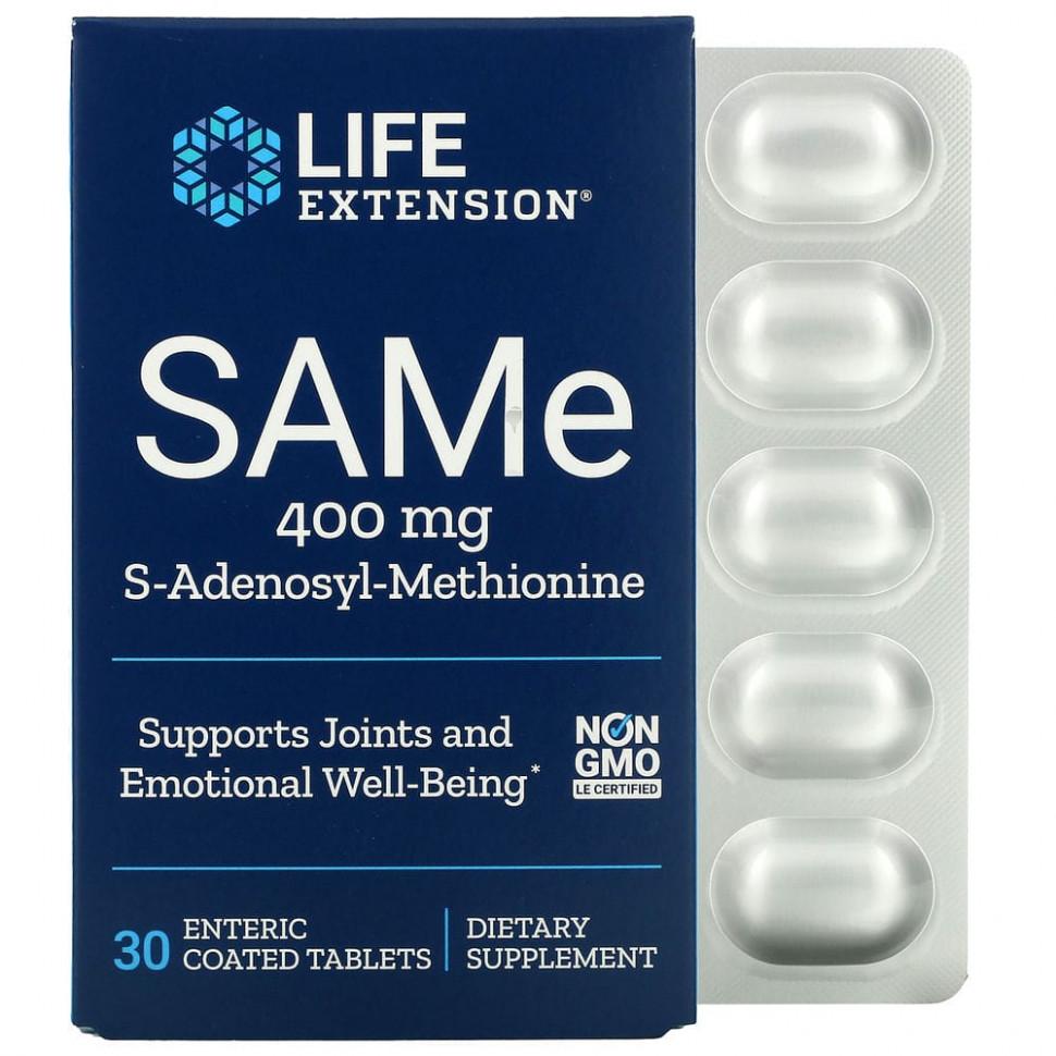   (Iherb) Life Extension, SAMe, S-, 400 , 30 ,       -     , -, 