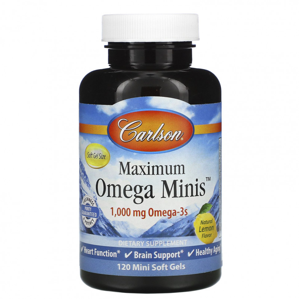   (Iherb) Carlson Labs, Maximum Omega Minis,   , 500 , 120 -    -     , -, 