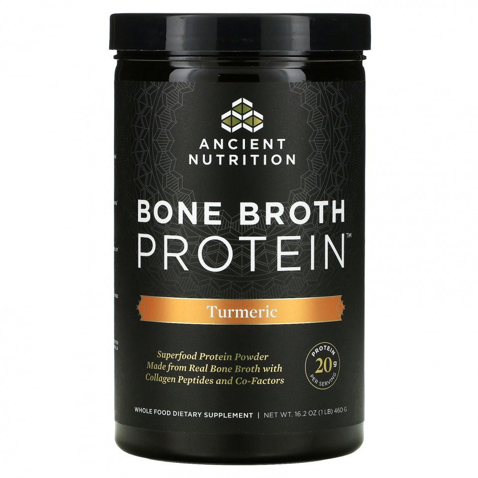 ���� ������ (Iherb) Dr. Axe / Ancient Nutrition, Bone Broth Protein, �������, 460 � (1 ����), ������ �� 8020 ���