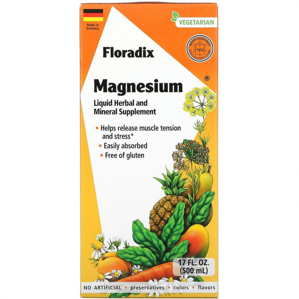 ���� ������ (Iherb) Gaia Herbs, Floradix, ������� � �������, 500 �� (17 ����. �����), ������ �� 8920 ���