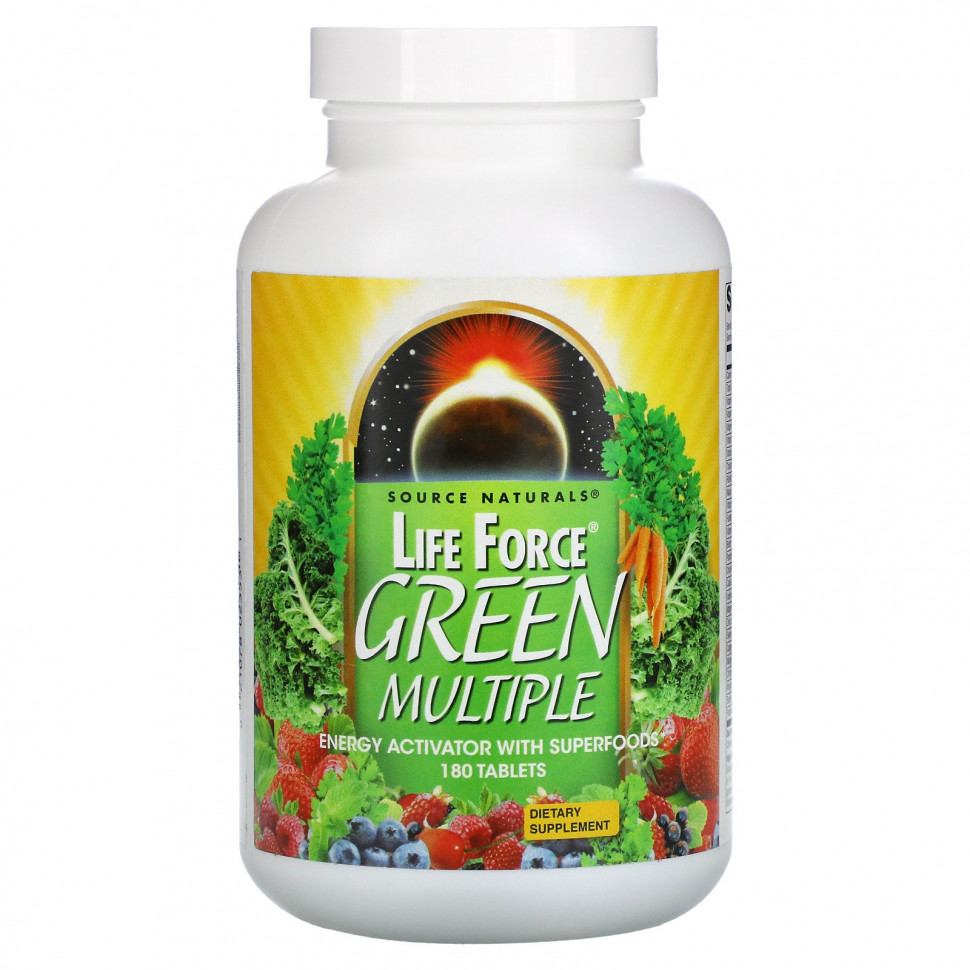   (Iherb) Source Naturals, Life Force, Green Multiple, 180     -     , -, 