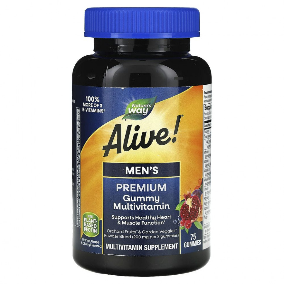 ���� ������ (Iherb) Nature's Way, Alive! ������ �������� ��������������� ������������ �������� ��� ������, �� ������ ���������, ��������� � �����, 75 ����������� ������, ������ �� 3380 ���