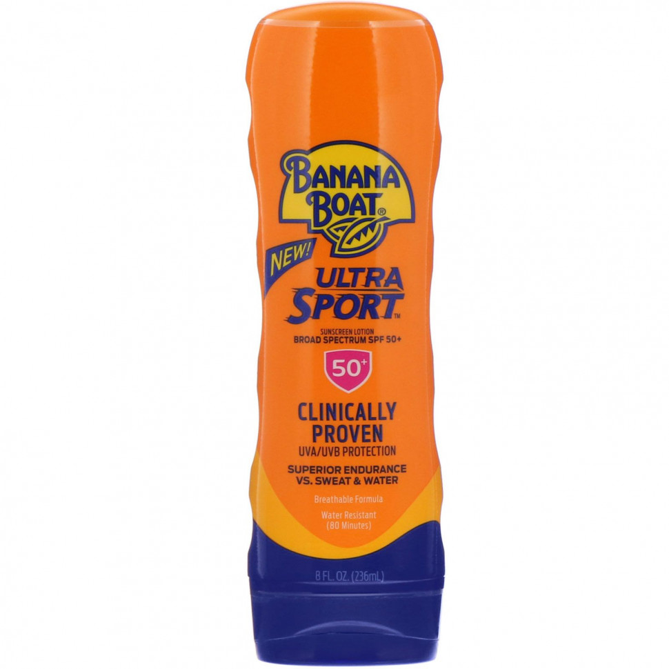 ���� ������ (Iherb) Banana Boat, Ultra Sport, �������������� ������, SPF 50, 236 �� (8 �����), ������ �� 3080 ���
