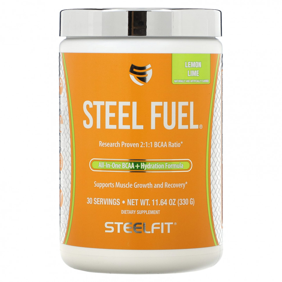 ���� ������ (Iherb) SteelFit, Steel Fuel, ������������� �������� � ������������� ����� � BCAA + ����������� �������, ����� � ����, 330 � (11,64 �����), ������ �� 5530 ���