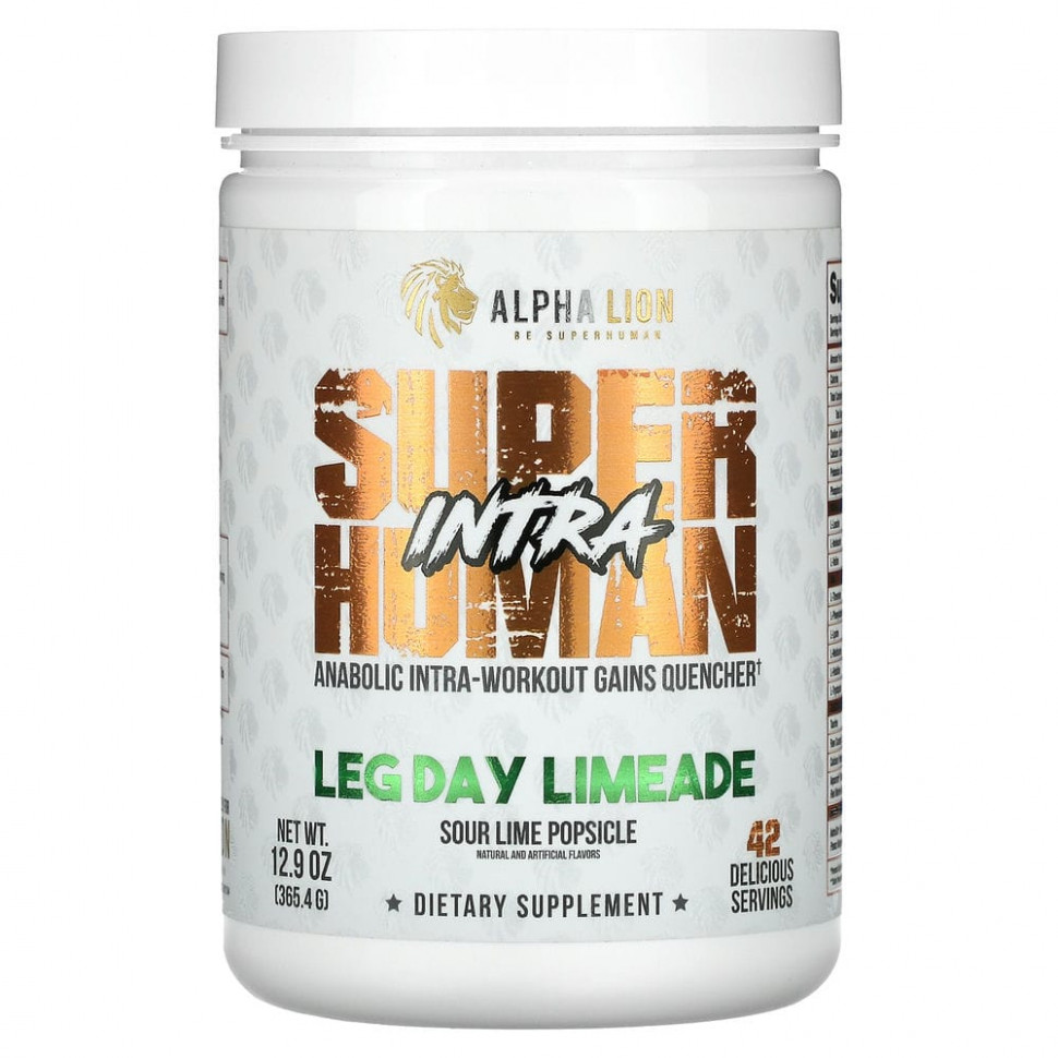   (Iherb) ALPHA LION, SuperHuman Intra, Leg Day Limeade,    , 365,4  (12,9 )    -     , -, 