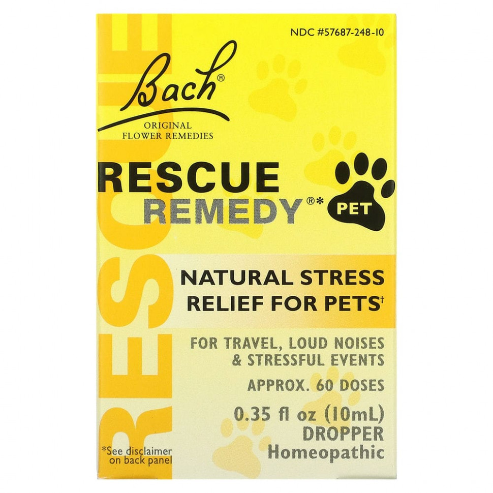   (Iherb) Bach, Original Flower Remedies, Rescue Remedy Pet,     , , 10  (0,35 . )    -     , -, 