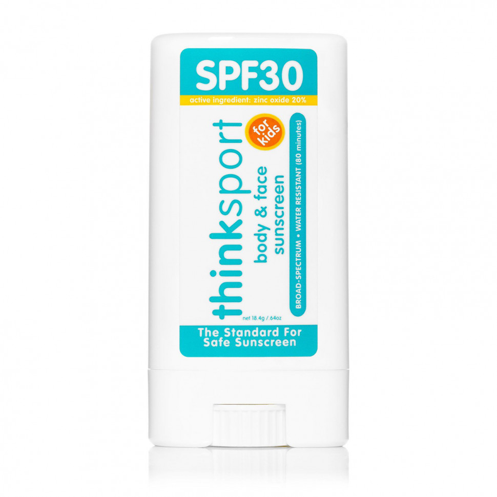 ���� ������ (Iherb) Think, Thinksport, ������� �������������� �������� ��� ���� � ����, � �����, SPF 30, 18,4 � (0,64 �����), ������ �� 2210 ���