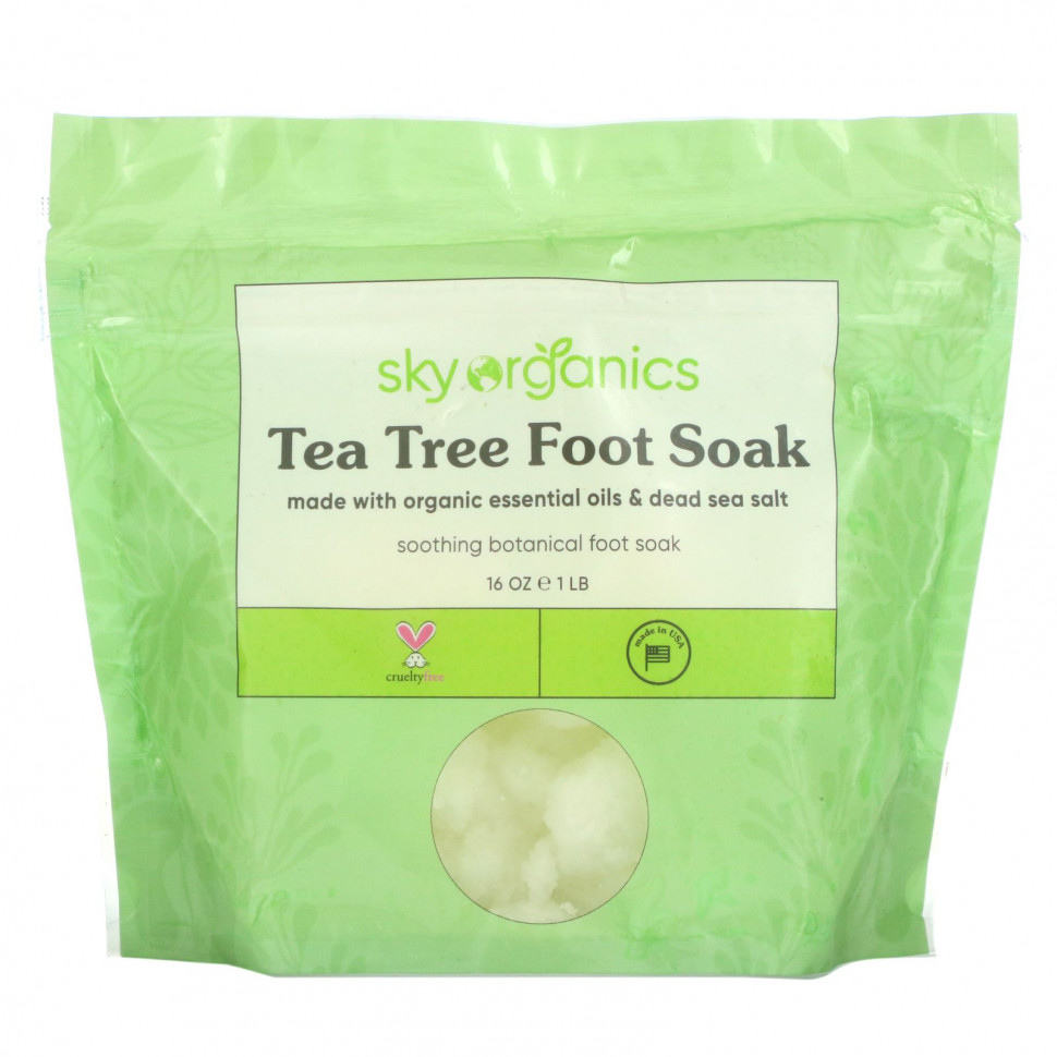   (Iherb) Sky Organics, Tea Tree Foot Soak,   , 1  (16 )    -     , -, 