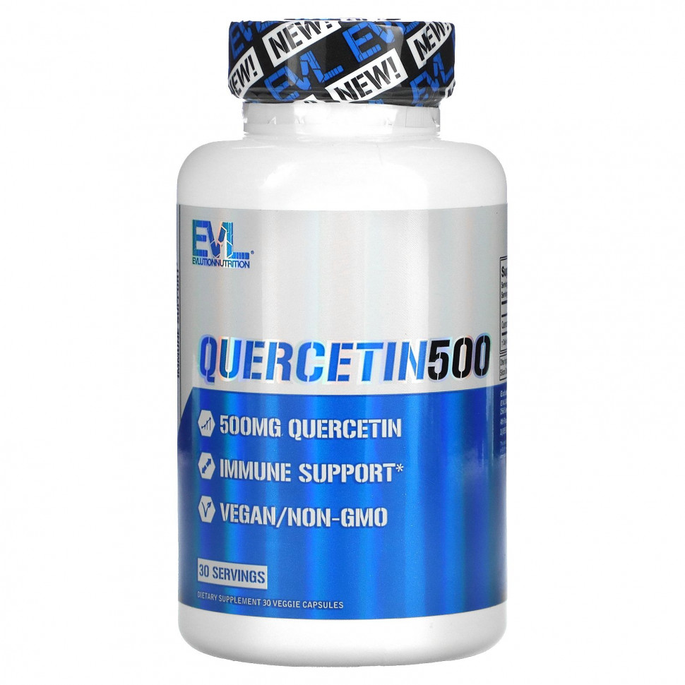   (Iherb) EVLution Nutrition, Quercetin 500, 500 mg, 30 Veggie Capsules    -     , -, 