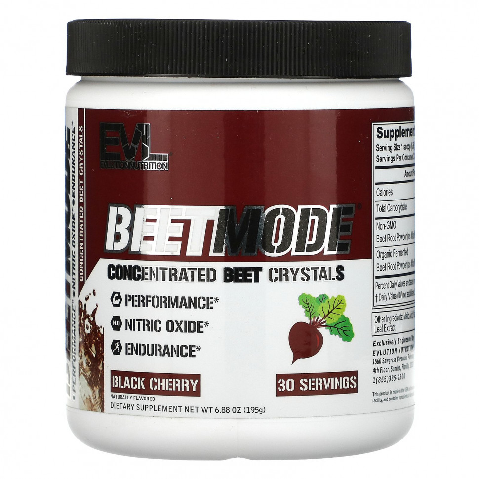   (Iherb) EVLution Nutrition, BeetMode,   , , 195  (6,88 )    -     , -, 