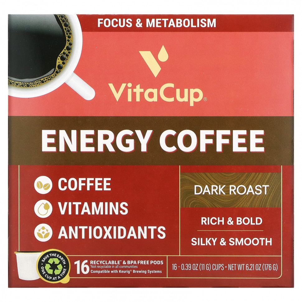   (Iherb) VitaCup, Energy Coffee,  , 16   11  (0,39 )    -     , -, 