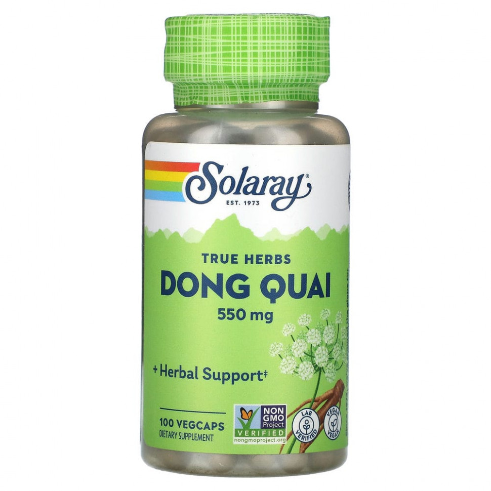   (Iherb) Solaray, True Herbs, Dong Quai, 550 , 100      -     , -, 