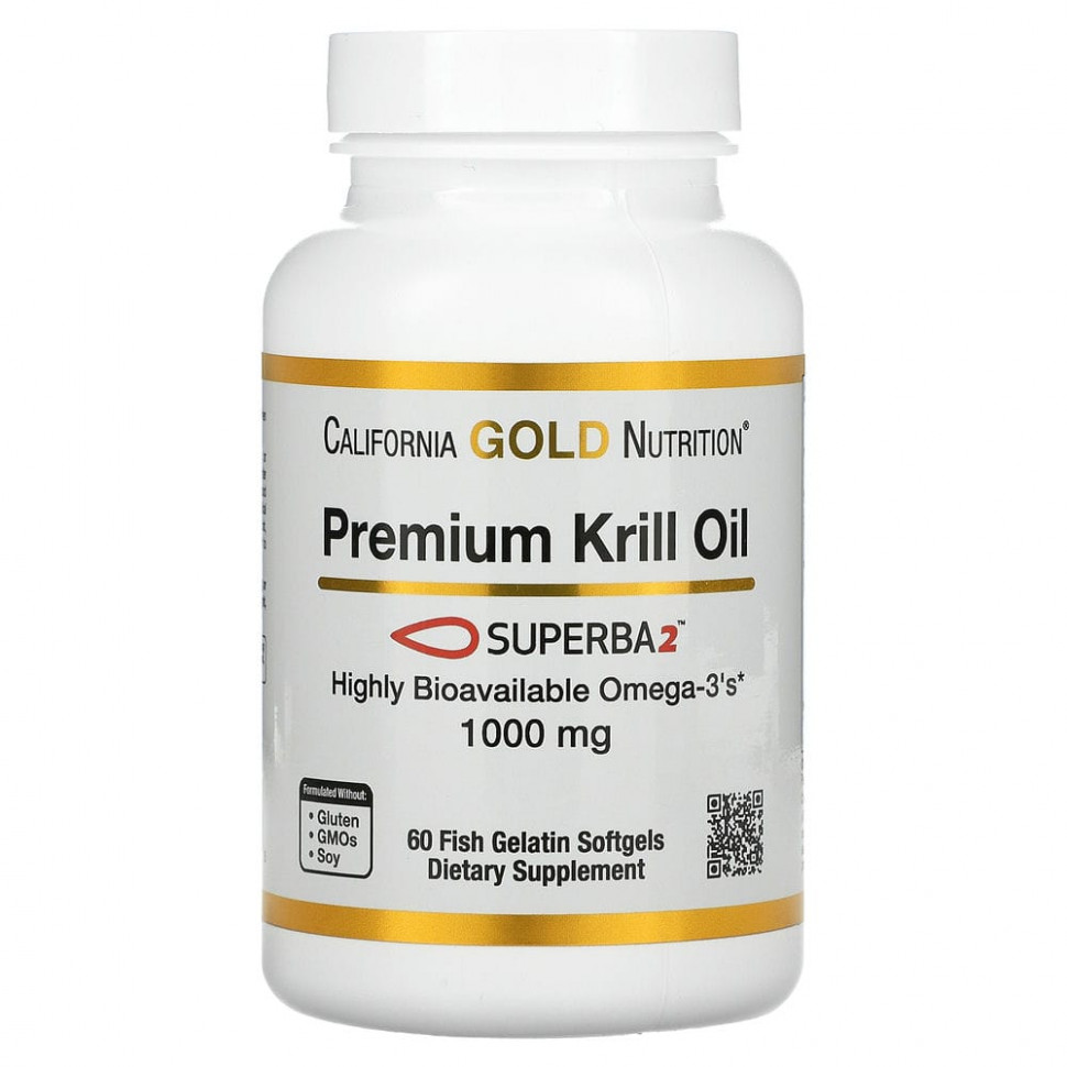���� ������ (Iherb) California Gold Nutrition, SUPERBA2�, ����� ����� ������������ ��������, 1000 ��, 60 ������ ��������, ������ �� 4900 ���