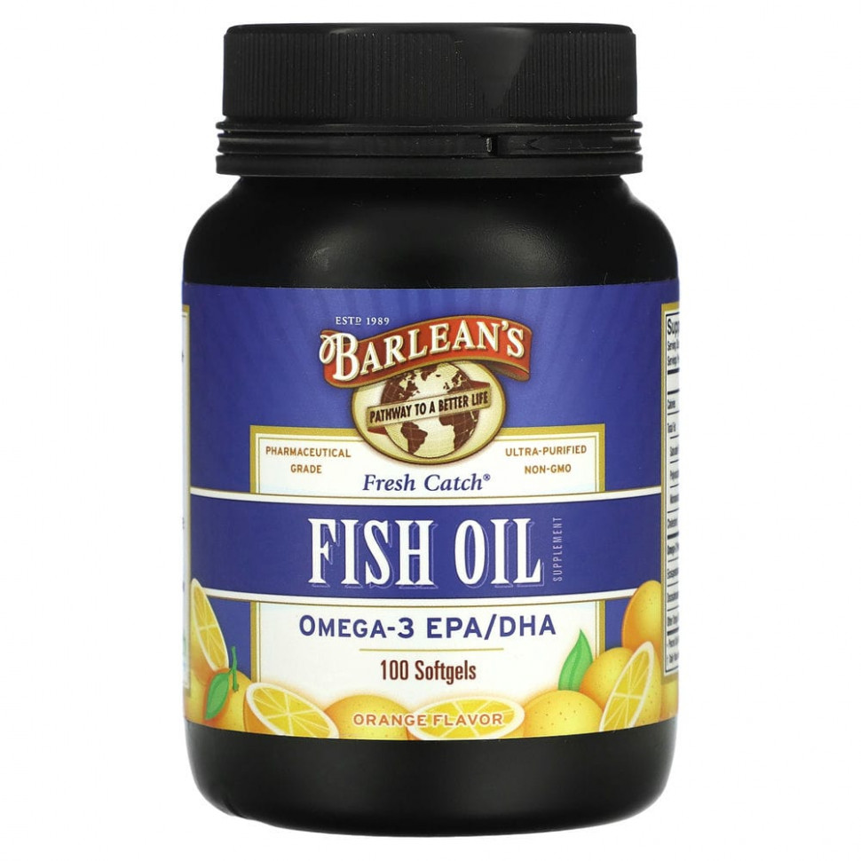 ���� ������ (Iherb) Barlean's, ������ ����, ������� ������� � ����� �����, �����-3 EPA / DHA, ������������ ������, 100 ������ ������, ������ �� 2680 ���