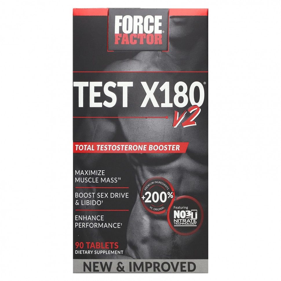 ���� ������ (Iherb) Force Factor, Test X180 V2, ����� ��������� ������������, 90 ��������, ������ �� 8620 ���