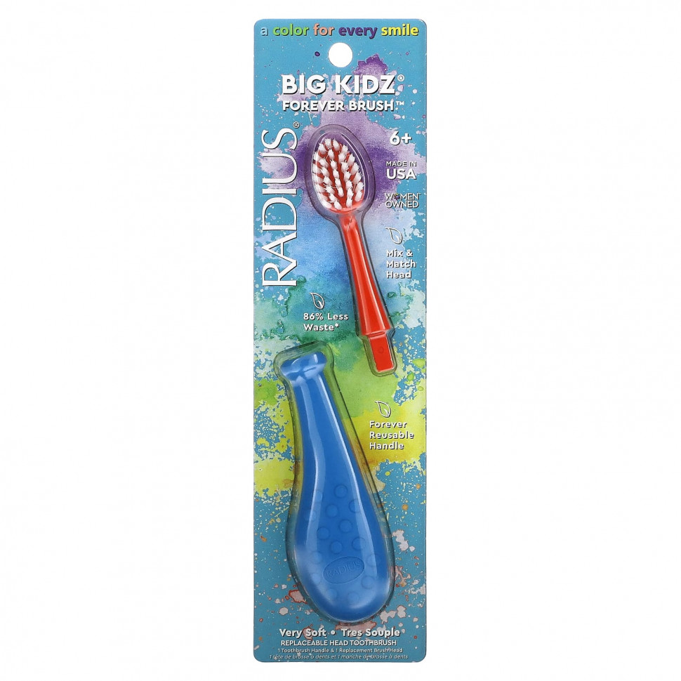 ���� ������ (Iherb) RADIUS, Big Kidz Forever Brush, 6+, ����� ������, 1 ����� ��� ������ ����� + 1 ������� �������, ������ �� 1460 ���