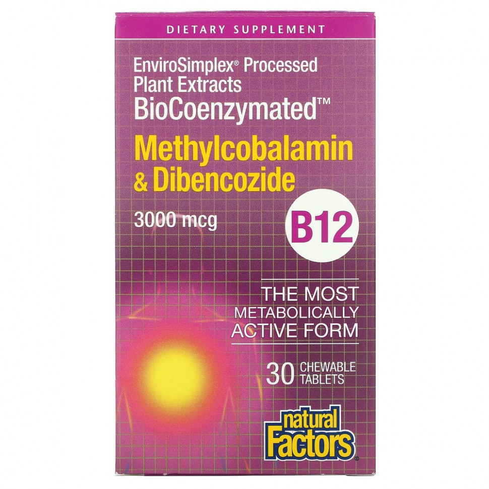   (Iherb) Natural Factors, BioCoenzymated, B12,   , 3000 , 30      -     , -, 