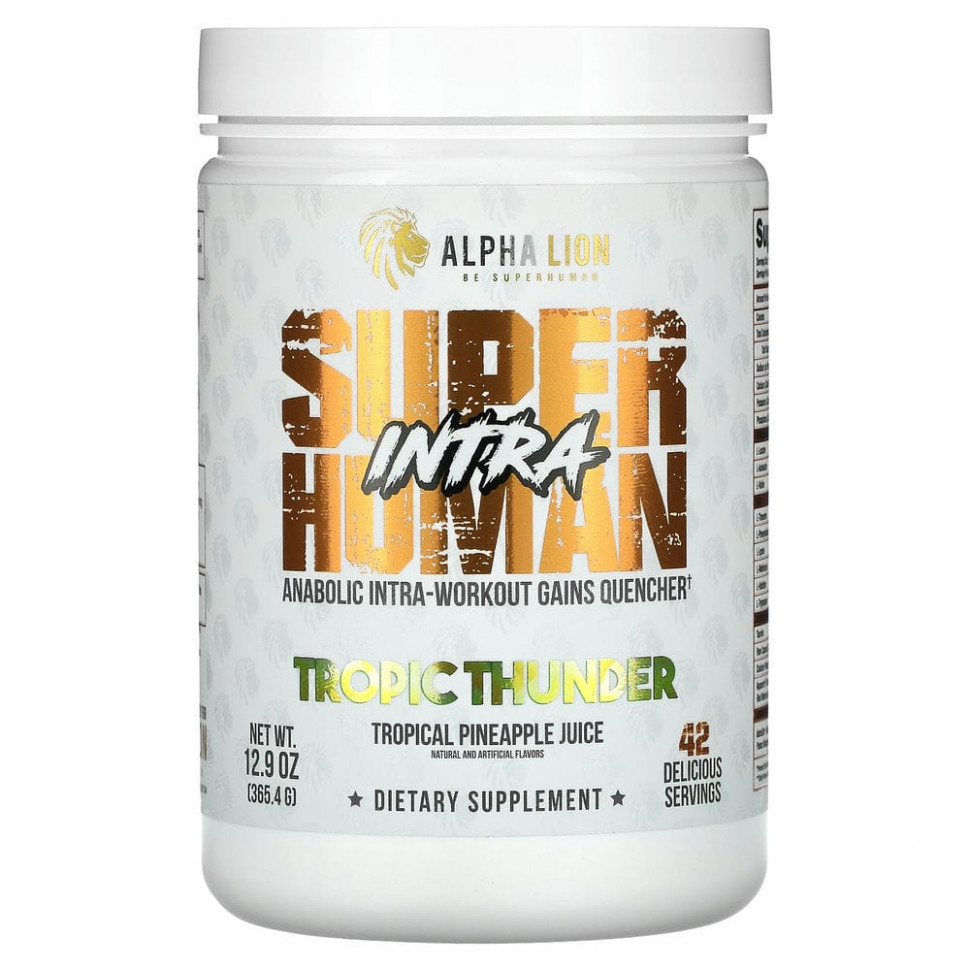 ���� ������ (Iherb) ALPHA LION, SuperHuman Intra, Tropic Thunder, ��� �� ������������ �������, 365,4 � (12,9 �����), ������ �� 6790 ���
