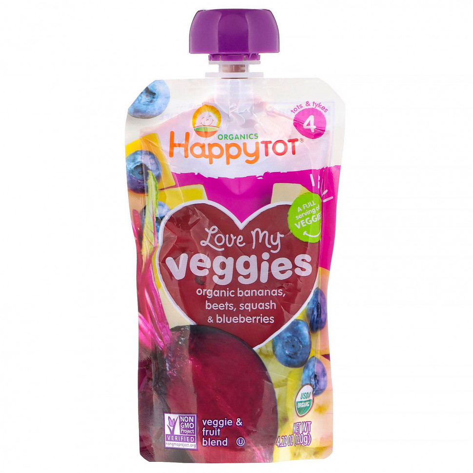   (Iherb) Happy Family Organics, Organics Happy Tot,  ,    , ,   , 120     -     , -, 