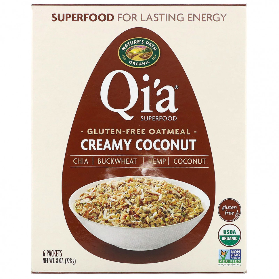 ���� ������ (Iherb) Nature's Path, Qi'a Superfood, ������� ����, ����� �� ��������, 6 ���������, 228 � (8 �����), ������ �� 1600 ���