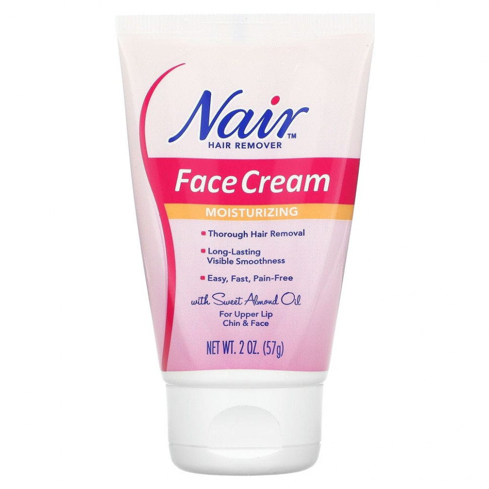   (Iherb) Nair, Hair Remover, Moisturizing Face Cream, 2 oz (57 g)    -     , -, 