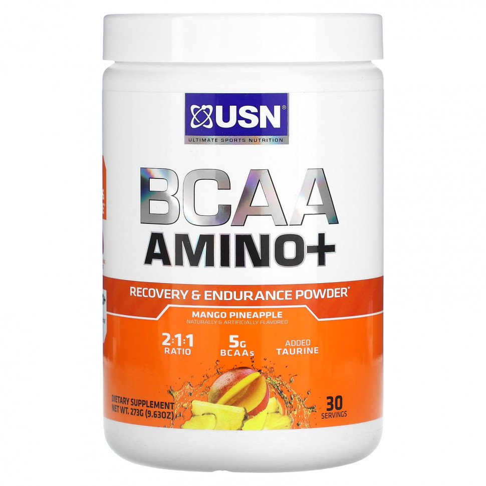 ���� ������ (Iherb) USN, BCAA Amino +, ������� ��� �������������� � ������������, ����� � ������, 273 � (9,63 �����), ������ �� 4660 ���