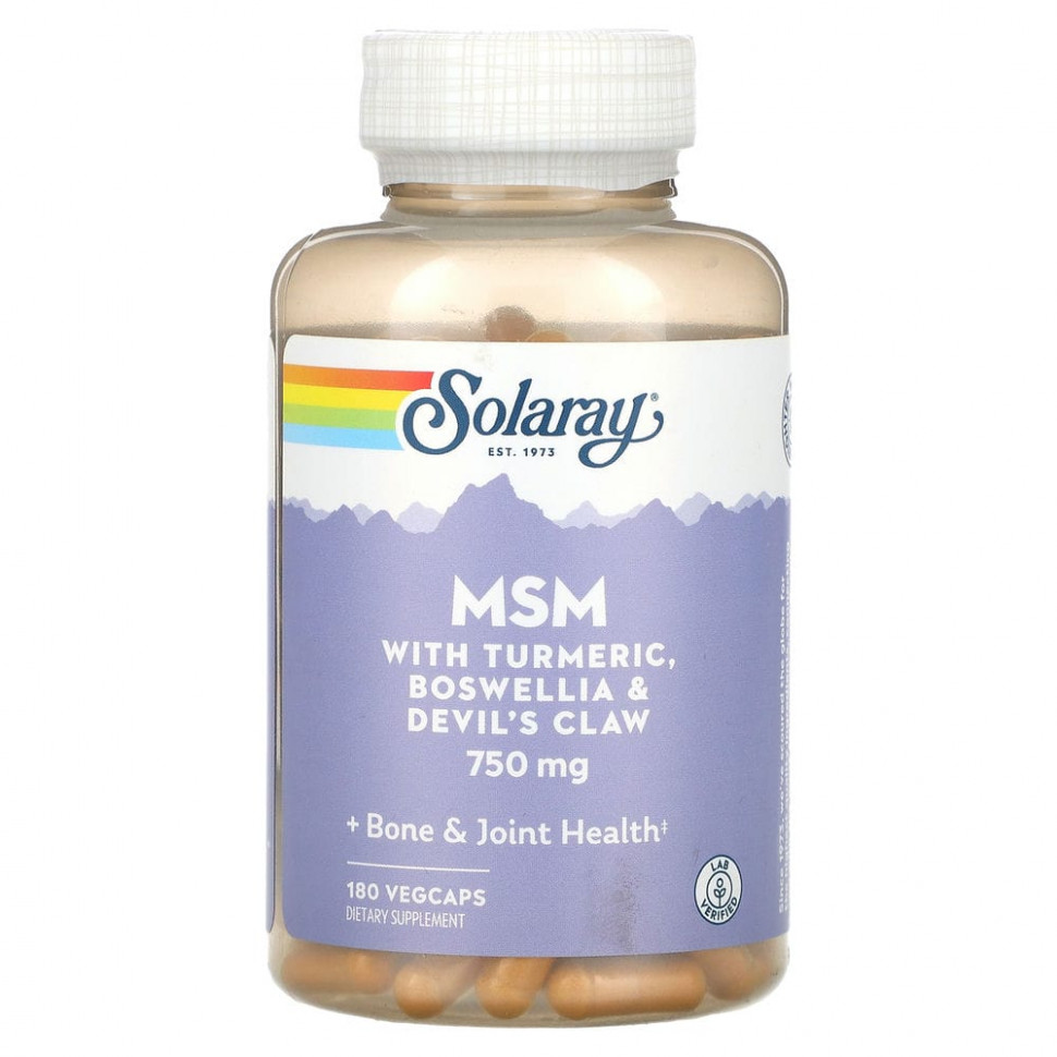 ���� ������ (Iherb) Solaray, ��� � ��������, ���������� � ����������� ������, 750 ��, 180 ������������ ������, ������ �� 2910 ���