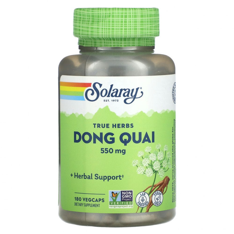 ���� ������ (Iherb) Solaray, True Herbs, Dong Quai, 550 ��, 180 ������������ ������, ������ �� 3120 ���