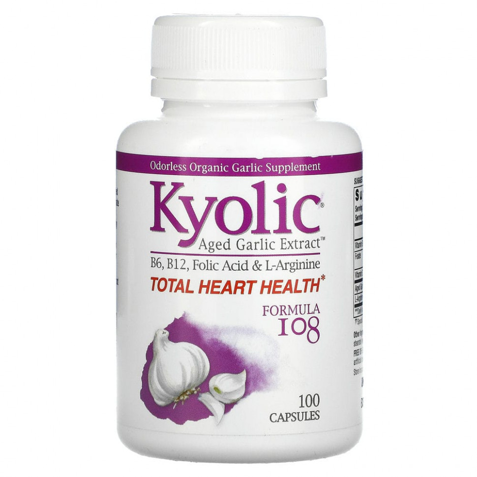 ���� ������ (Iherb) Kyolic, Aged Garlic Extract, ������� 108, 100 ������, ������ �� 2790 ���