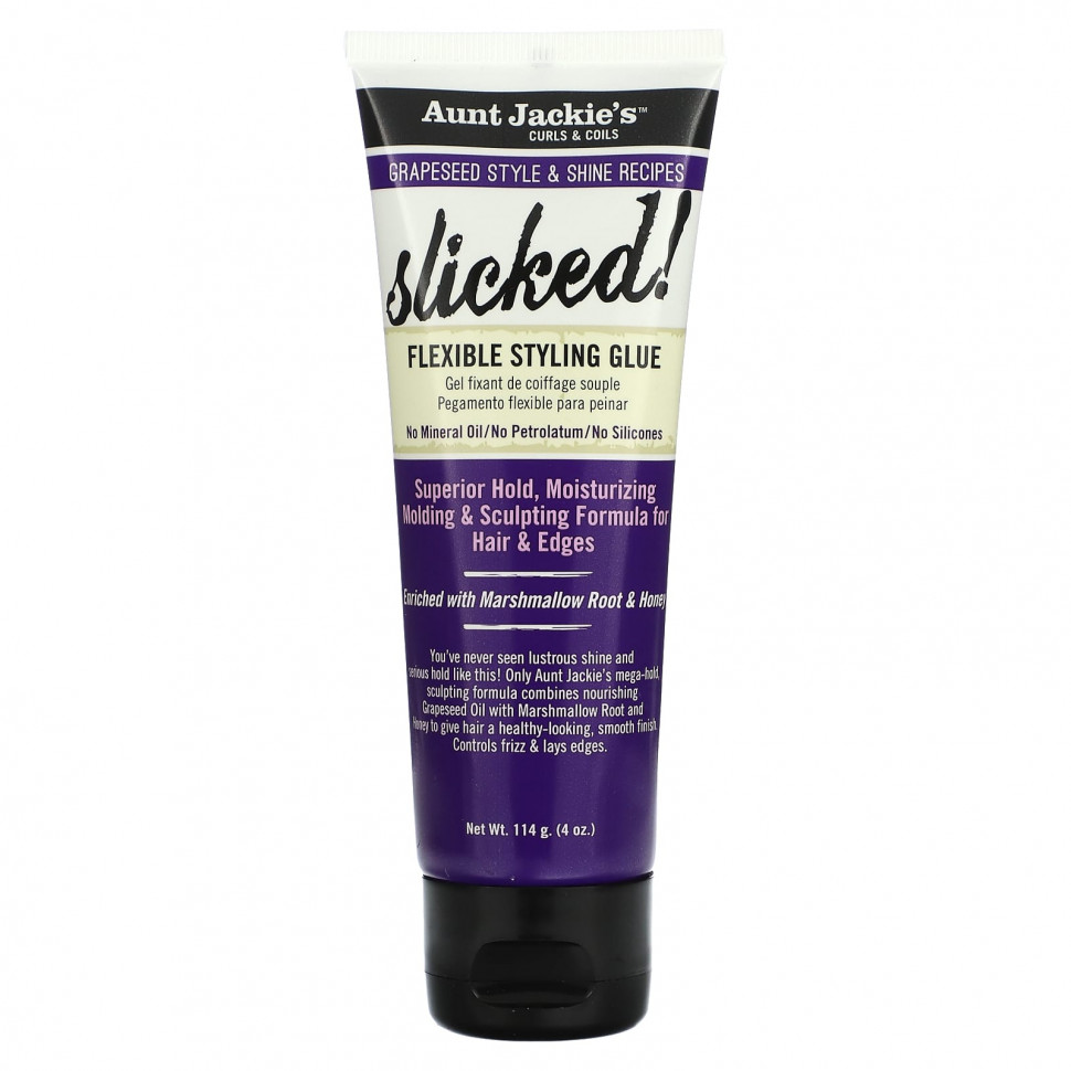   (Iherb) Aunt Jackie's Curls & Coils, Slicked !,    , 114  (4 )    -     , -, 