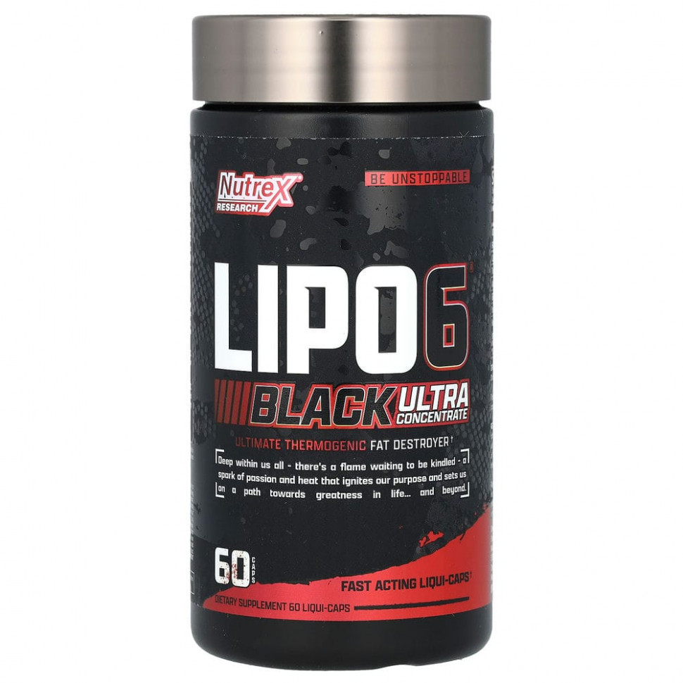 ���� ������ (Iherb) Nutrex Research, LIPO-6 Black, ����������������, 60 ������ ������, ������ �� 5070 ���