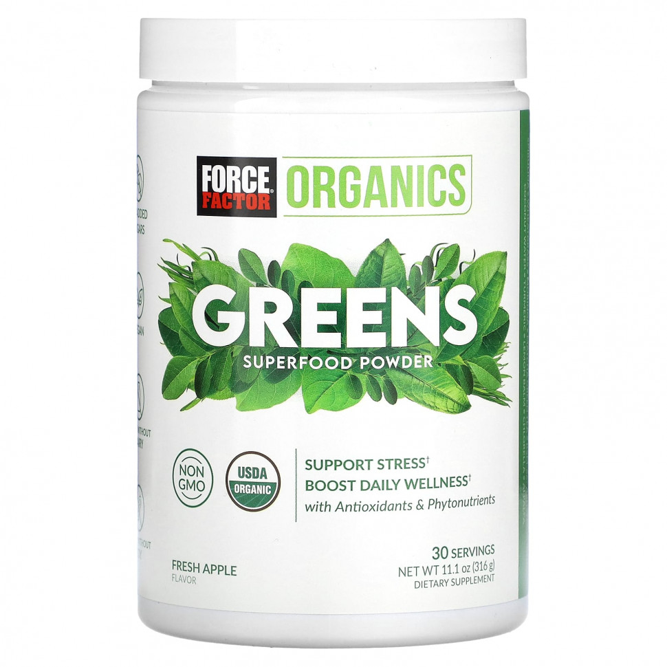 ���� ������ (Iherb) Force Factor, Organics, ������, �������� � �������, ������ ������, 316 � (11,1 �����), ������ �� 8820 ���