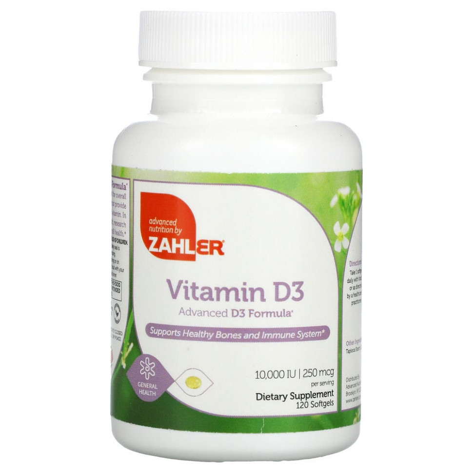   (Iherb) Zahler,  D3,   D3, 250  (10 000 ), 120      -     , -, 