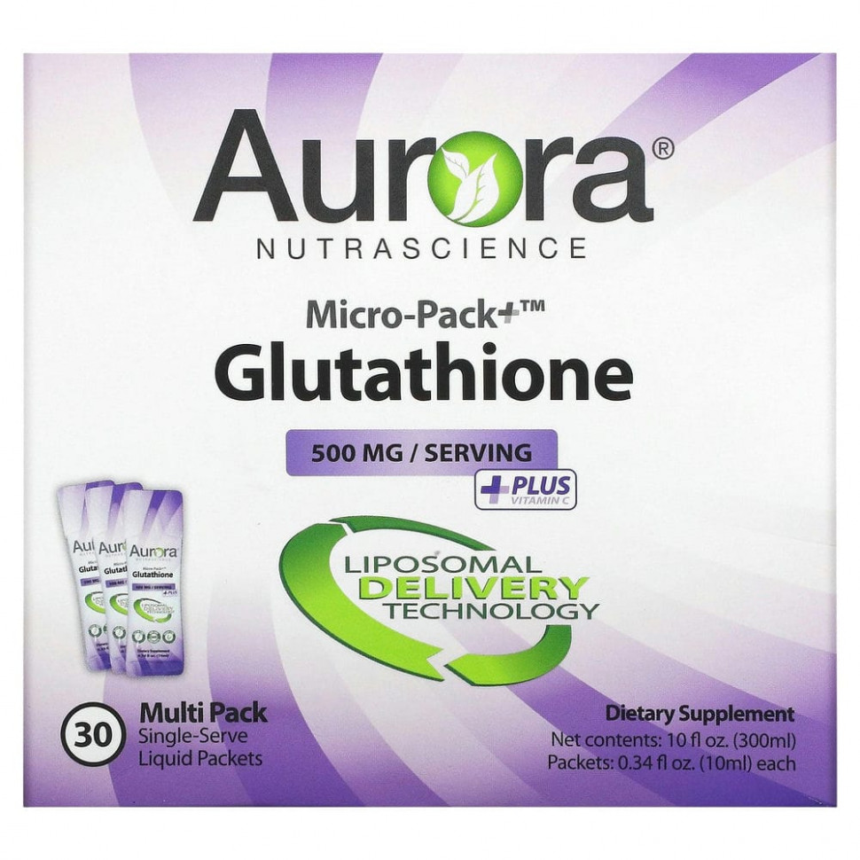 ���� ������ (Iherb) Aurora Nutrascience, Micro-Pack + ���������, 500 ��, 30 ��������� �� 10 �� (0,34 ����. �����), ������ �� 8850 ���