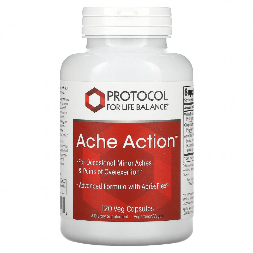 ���� ������ (Iherb) Protocol for Life Balance, Ache Action, 120 ������������ ������, ������ �� 3940 ���
